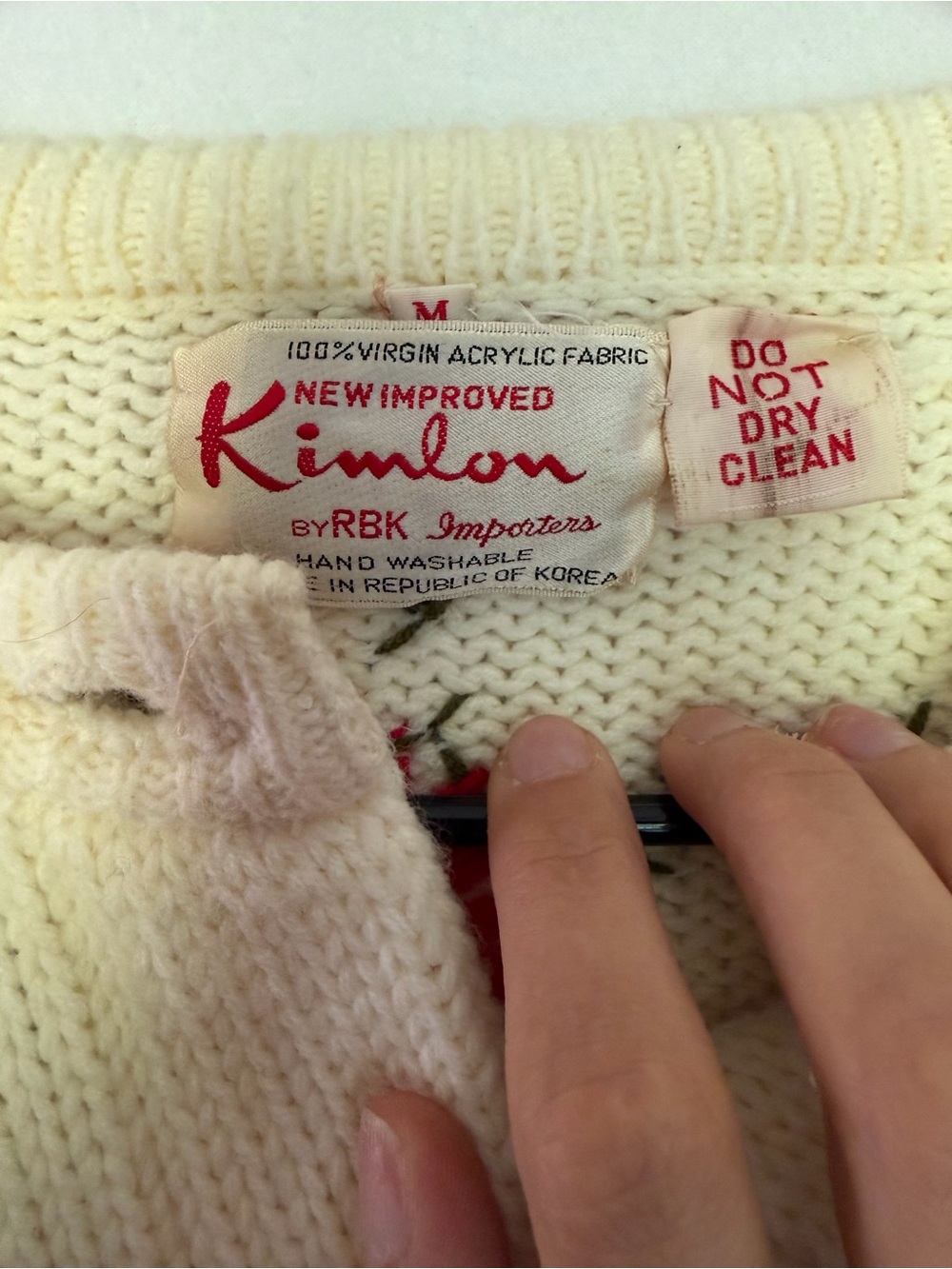 Vintage Kimlon Acrylic Cardigan Sweater - Picture 2 of 3